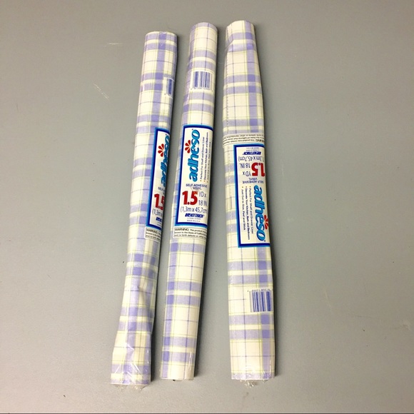 Adhesive Vinyl Roll (3) 1.5yd X 18in — Plaid Print - Picture 1 of 3